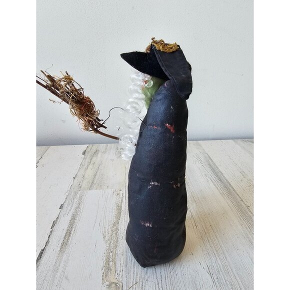Shabby chic witch broom figurine statue decor plush - Picture 3 of 8